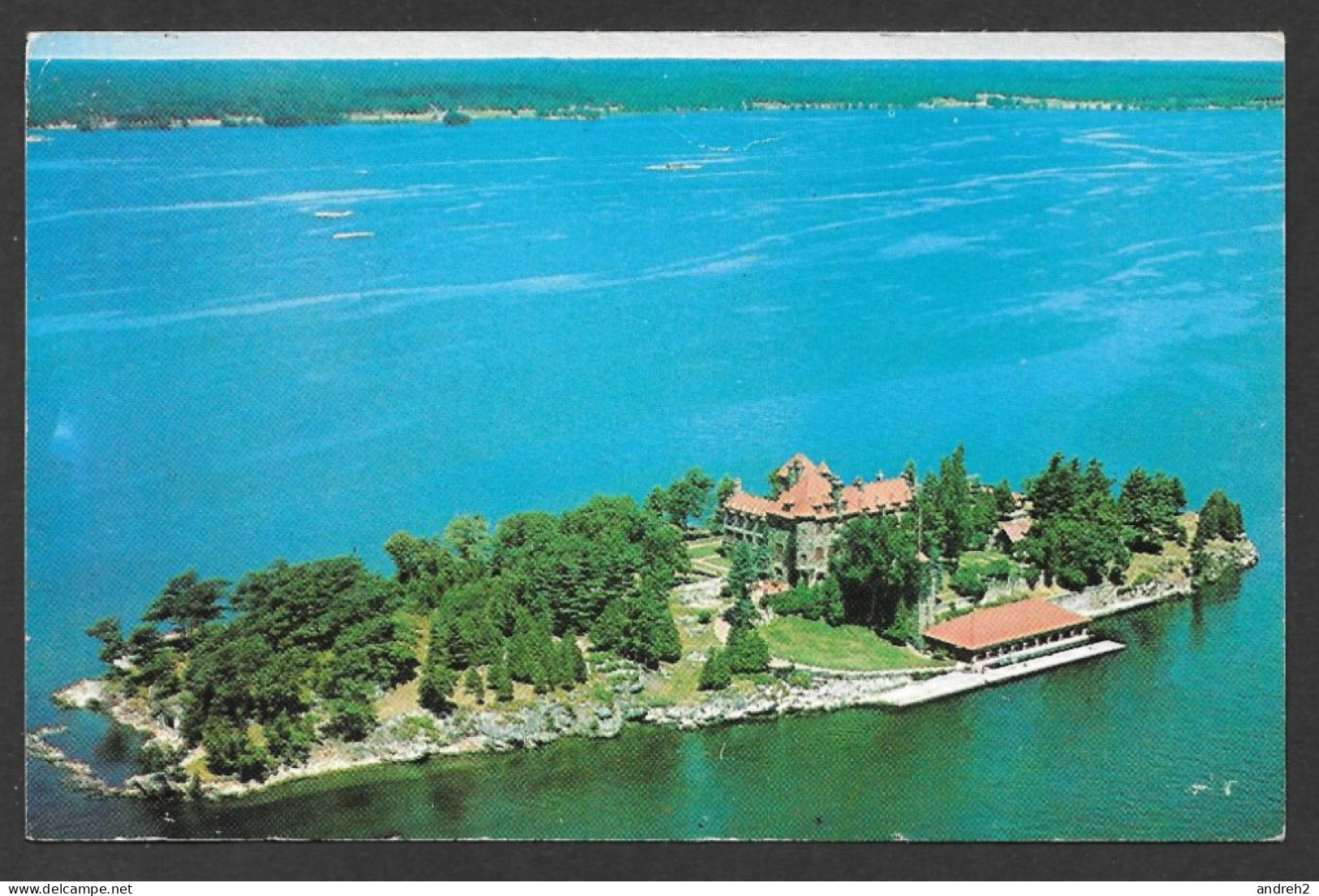 Thousand Islands  Ontario - Postmarked 1961 - Aerial View Of DARK ISLAND CASTLE In Thousand Islands By Rideau Air Photos - Thousand Islands