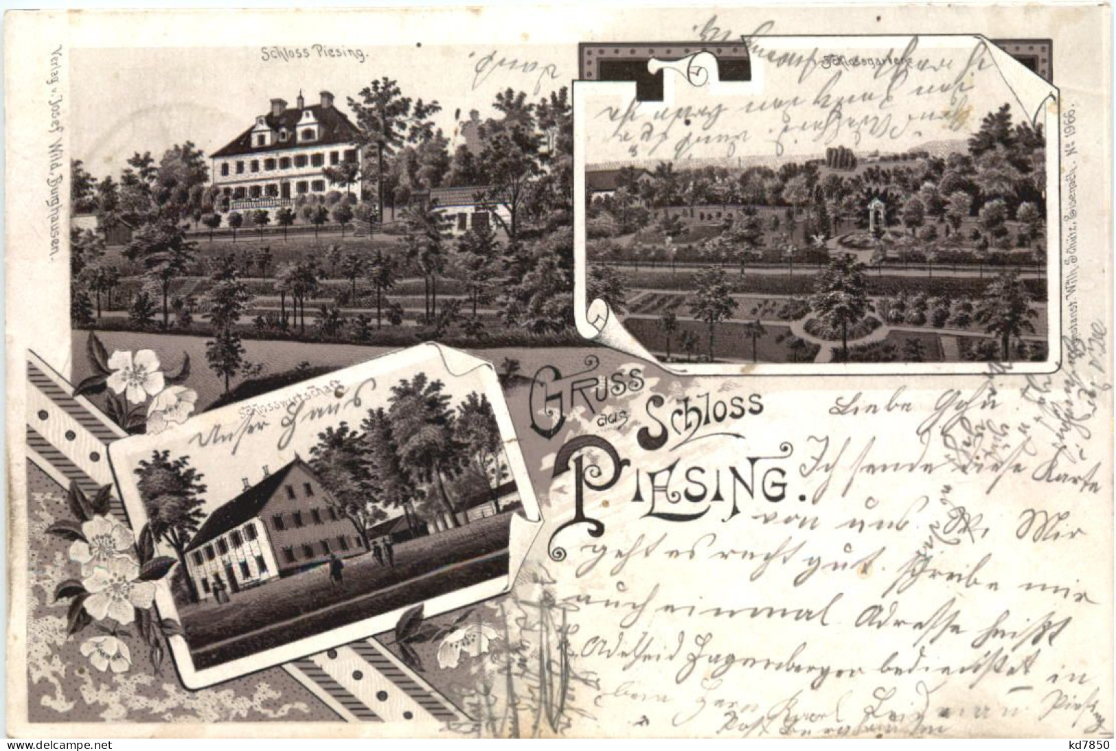 Gruss Aus Schloss Piesing - Litho - Haiming - Altoetting