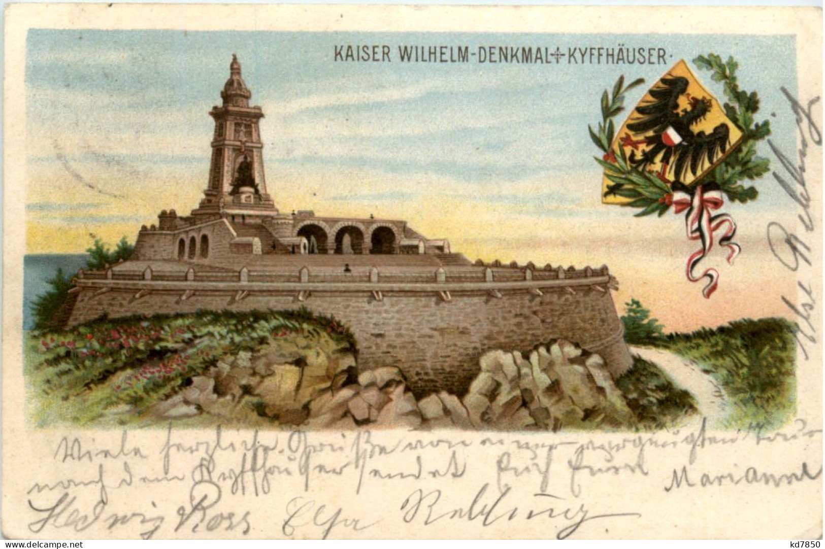 Kyffhäuser - Kaiser Wilhelm Denkmal - Litho - Kyffhäuser