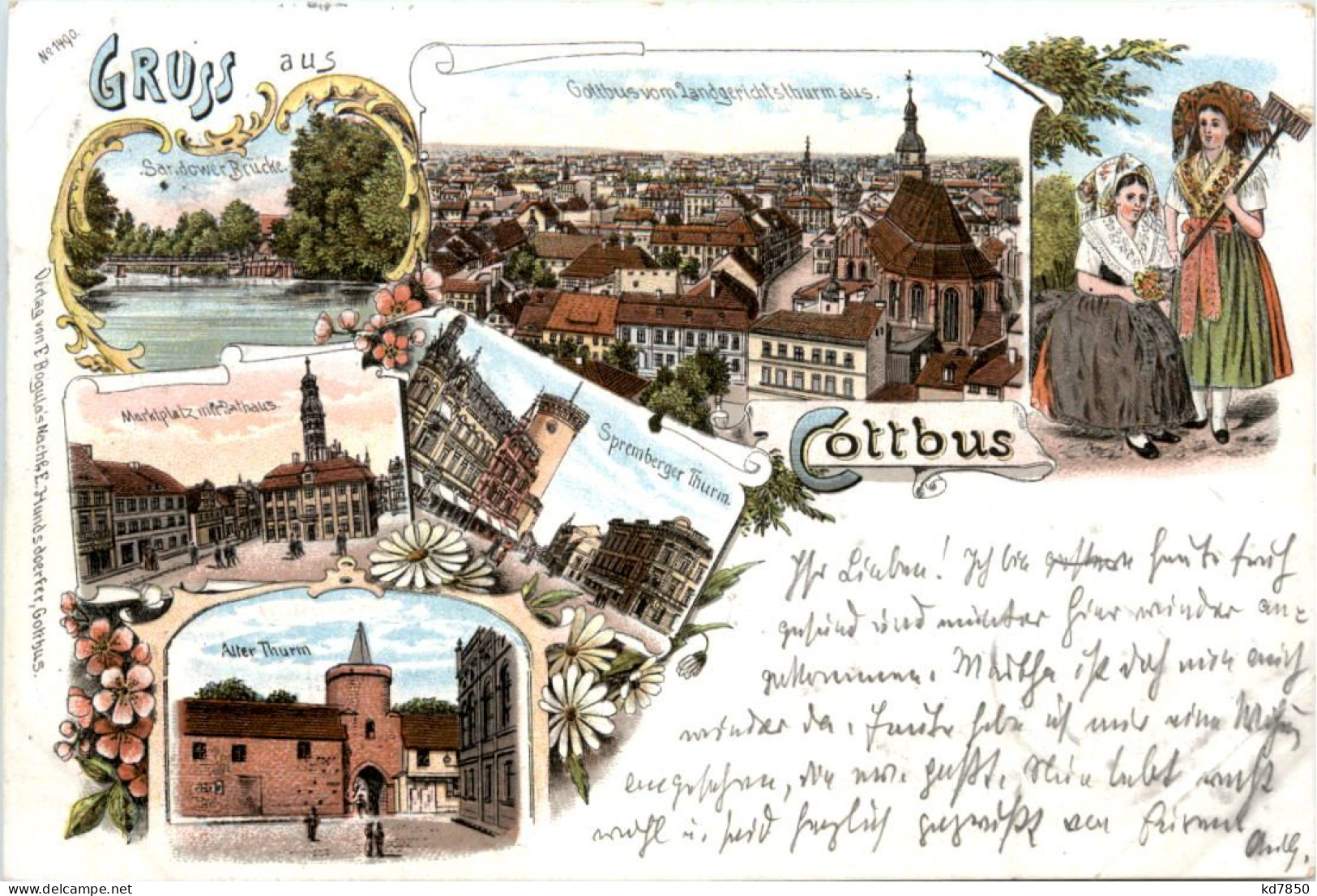 Gruss Aus Cottbus - Litho - Cottbus