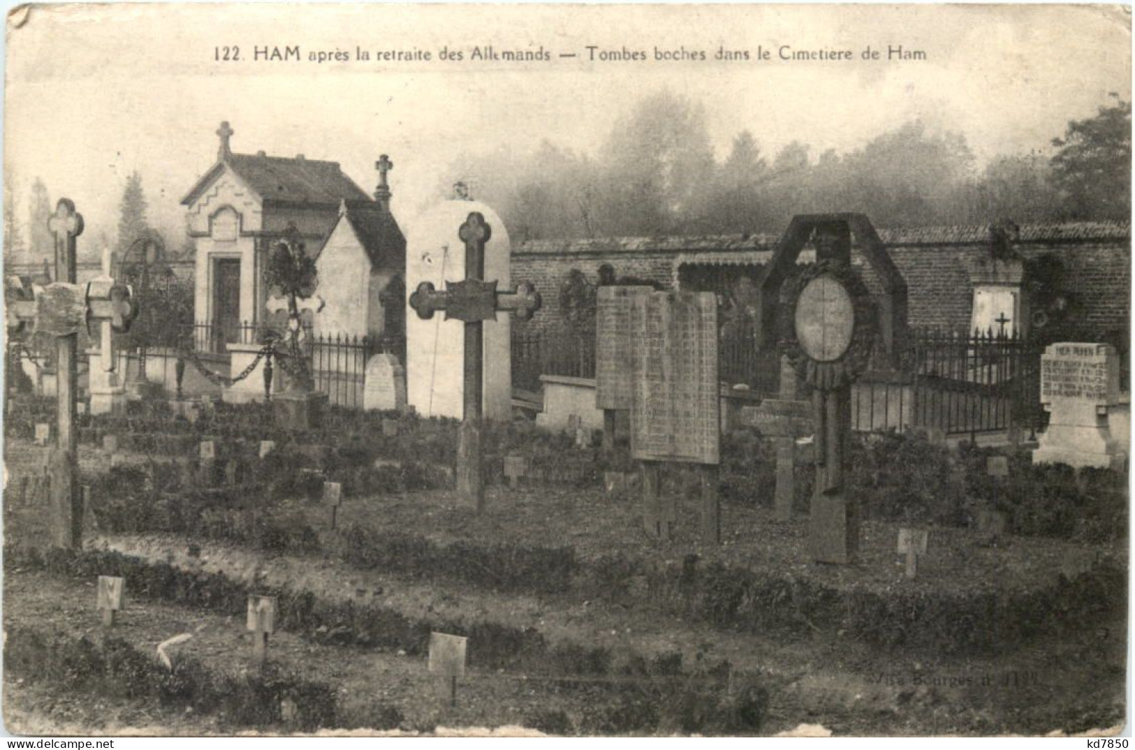 Ham Apres La Retaite Des Allemands - Feldpost - War Cemeteries