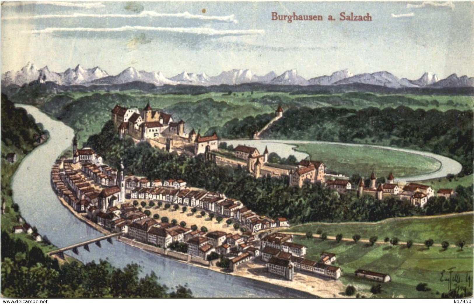 Burghausen A. Salzach - Künstler Ak Eugen Felle - Burghausen