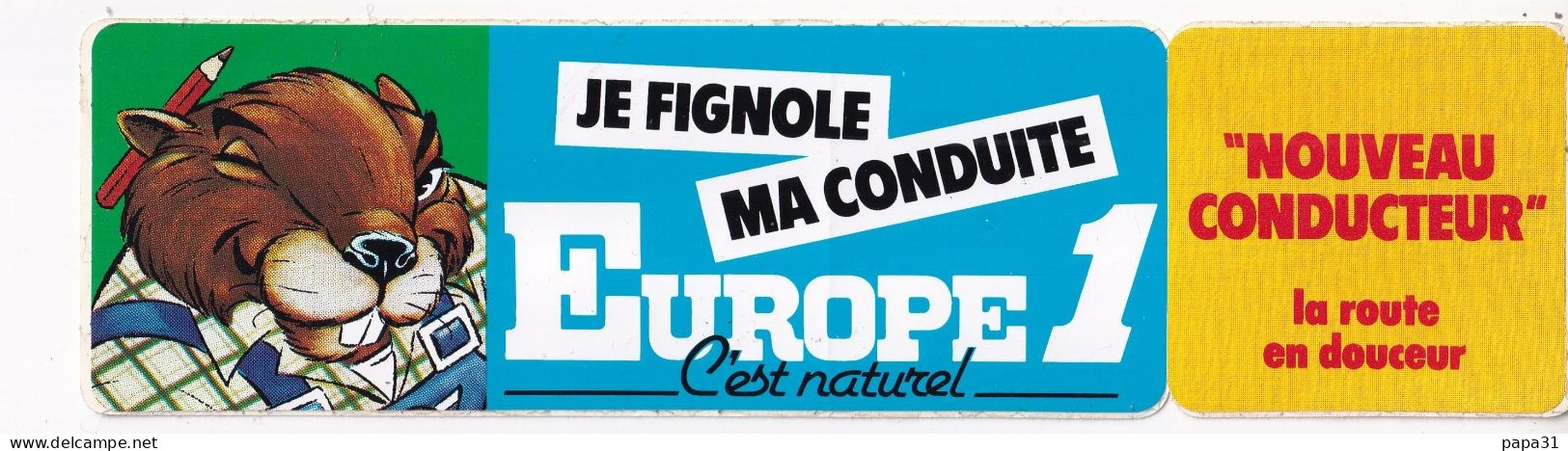 Autocollan - EUROPE 1 C'est Naturel - NOUVEAU CONDUCTEUR " La Route En Douceur - Autocollants