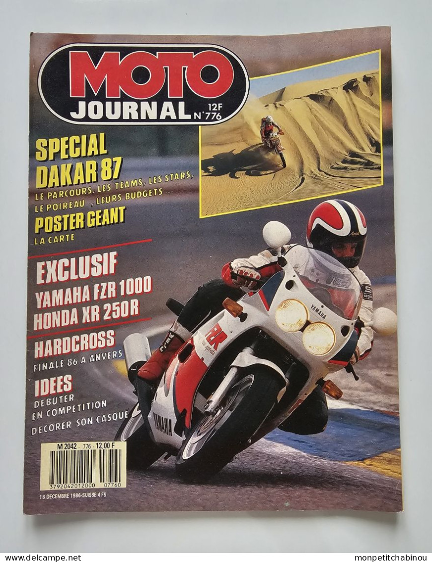 MOTO JOURNAL N°776 (18 Décembre 1986) - Auto/Motor