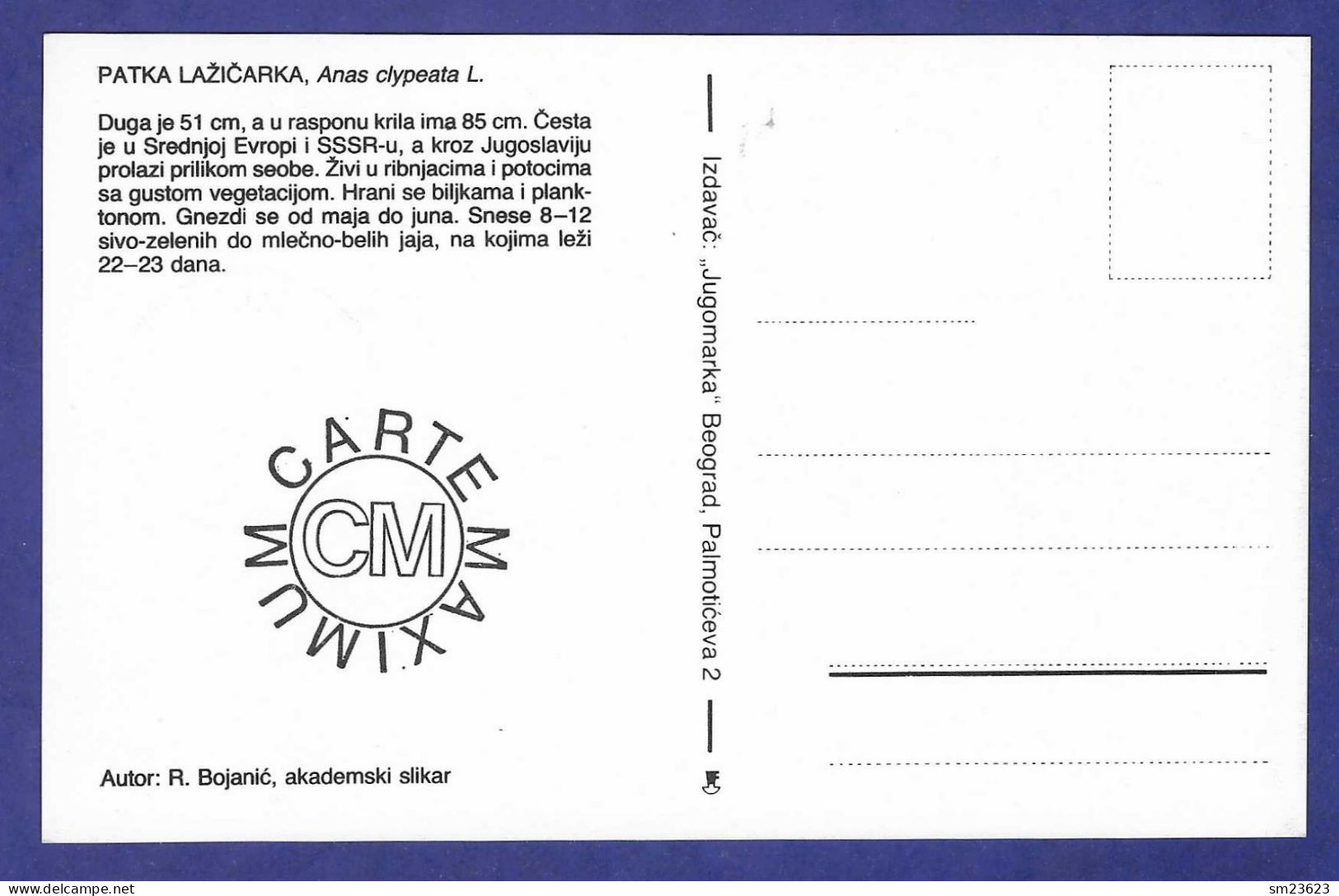 Jugoslawien  1989 , Enten - Maximum Card - First Day  Beograd 23.2.1989 - Cartes-maximum