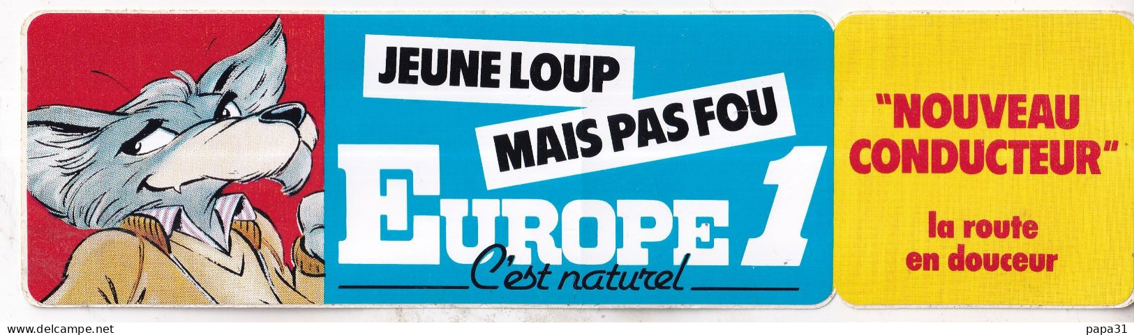 Autocollan - EUROPE 1 C'est Naturel - NOUVEAU CONDUCTEUR " La Route En Douceur - Pegatinas