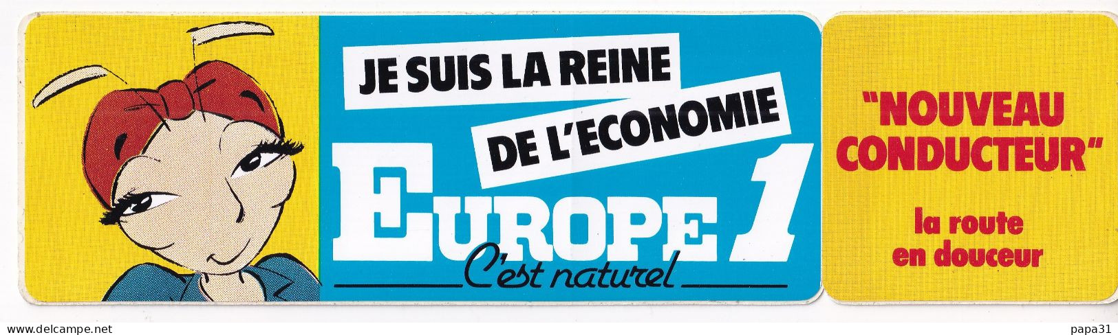 Autocollan - EUROPE 1 C'est Naturel - NOUVEAU CONDUCTEUR " La Route En Douceur - Autocollants