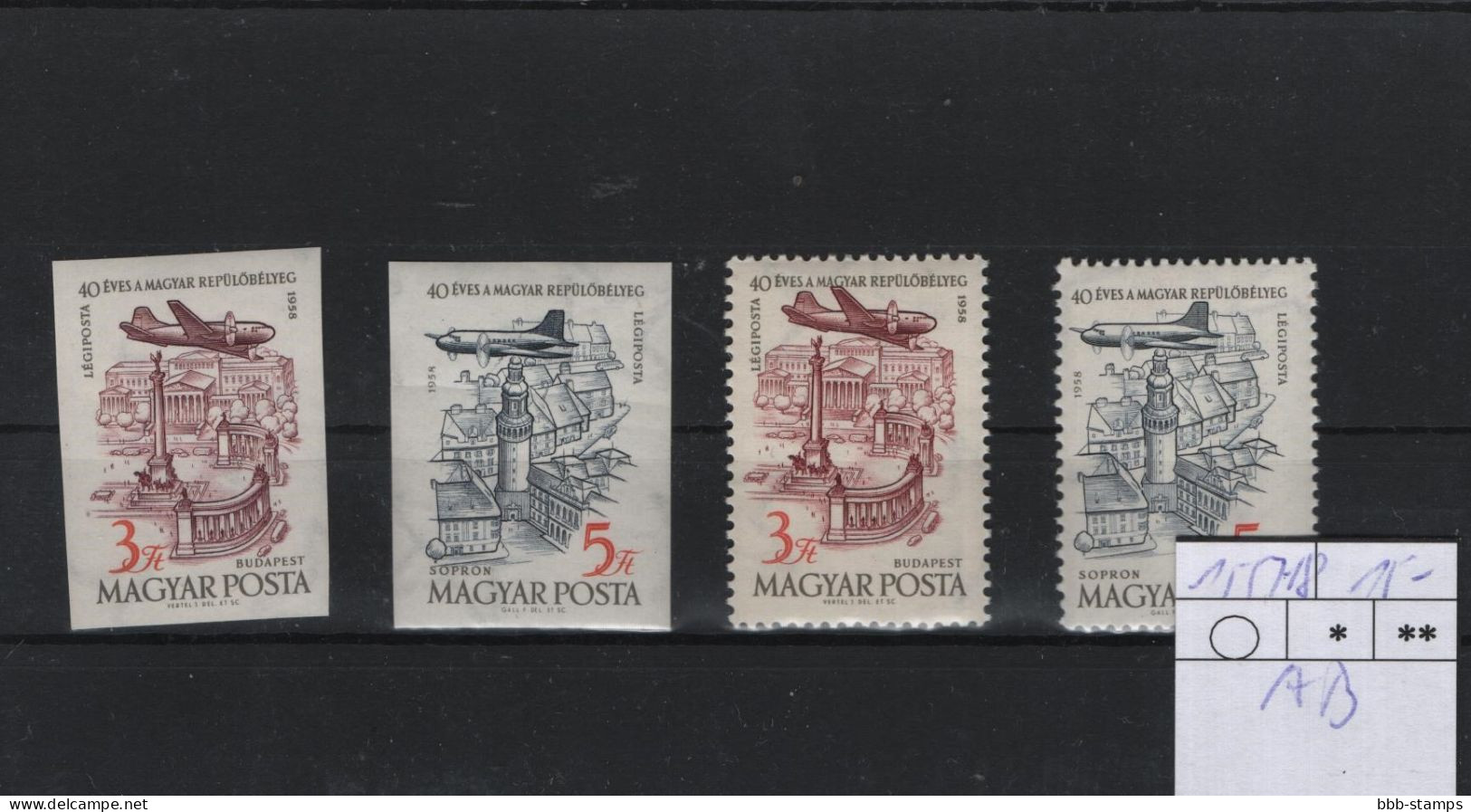 Ungarn Michel Cast.. No.  Mnh/** 1557/1558 A/B - Unused Stamps