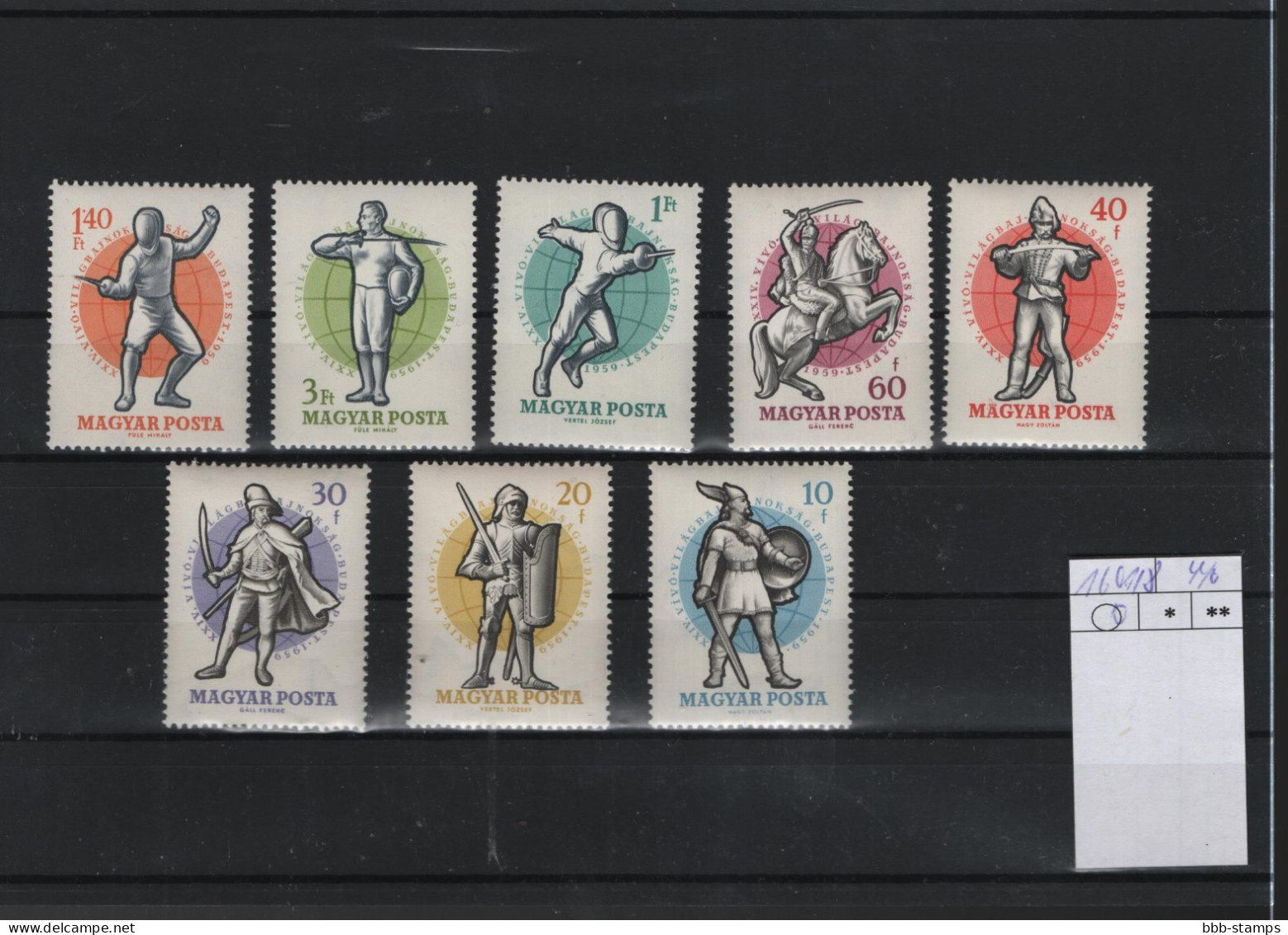 Ungarn Michel Cast.. No.  Mnh/** 1661/1668 - Unused Stamps