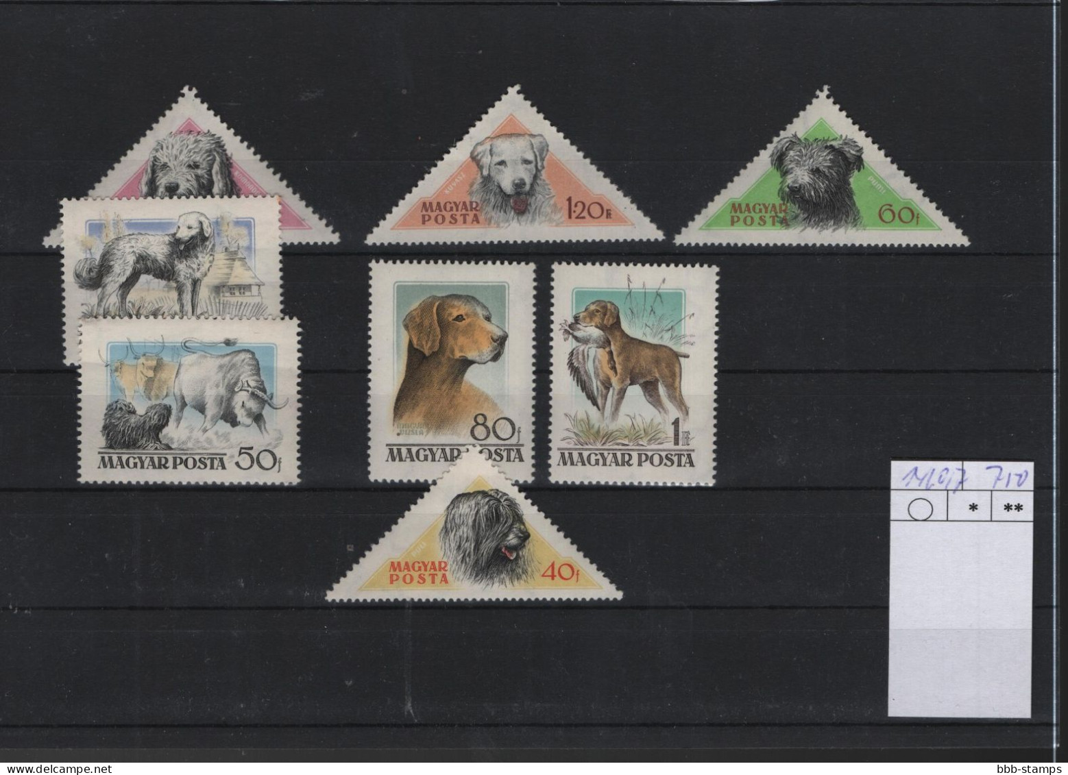 Ungarn Michel Cast.. No.  Mnh/**  1460/1467 Dogs - Nuevos