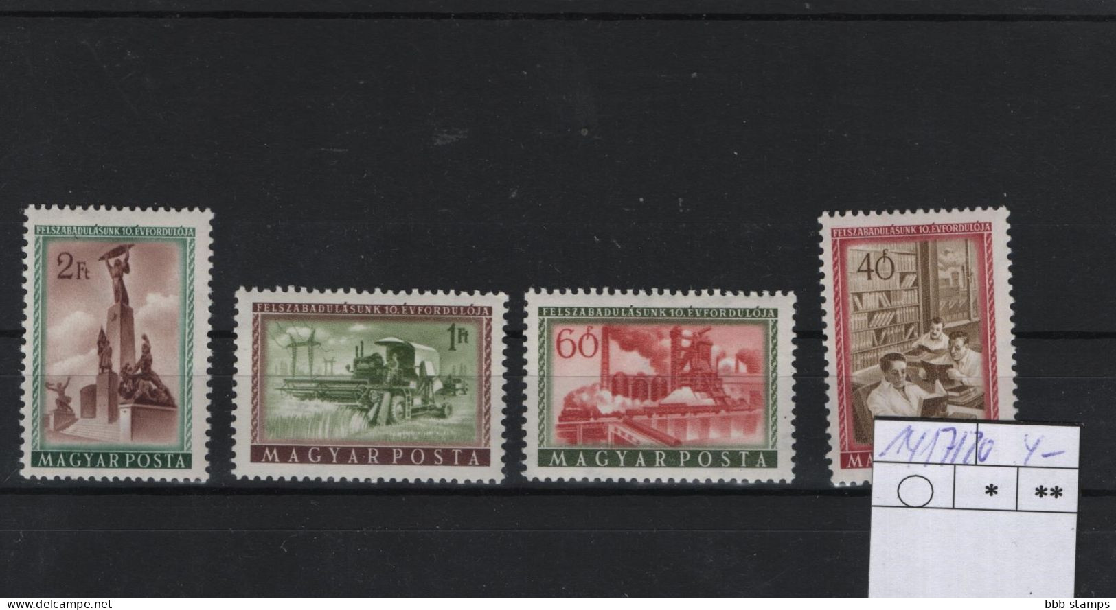 Ungarn Michel Cast.. No. Mnh/** 1417/1420 - Unused Stamps