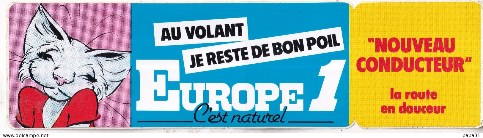 Autocollan - EUROPE 1 C'est Naturel - NOUVEAU CONDUCTEUR " La Route En Douceur - Stickers