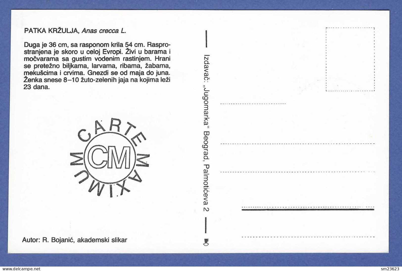 Jugoslawien  1989 , Enten - Maximum Card - First Day  Beograd 23.2.1989 - Maximumkaarten