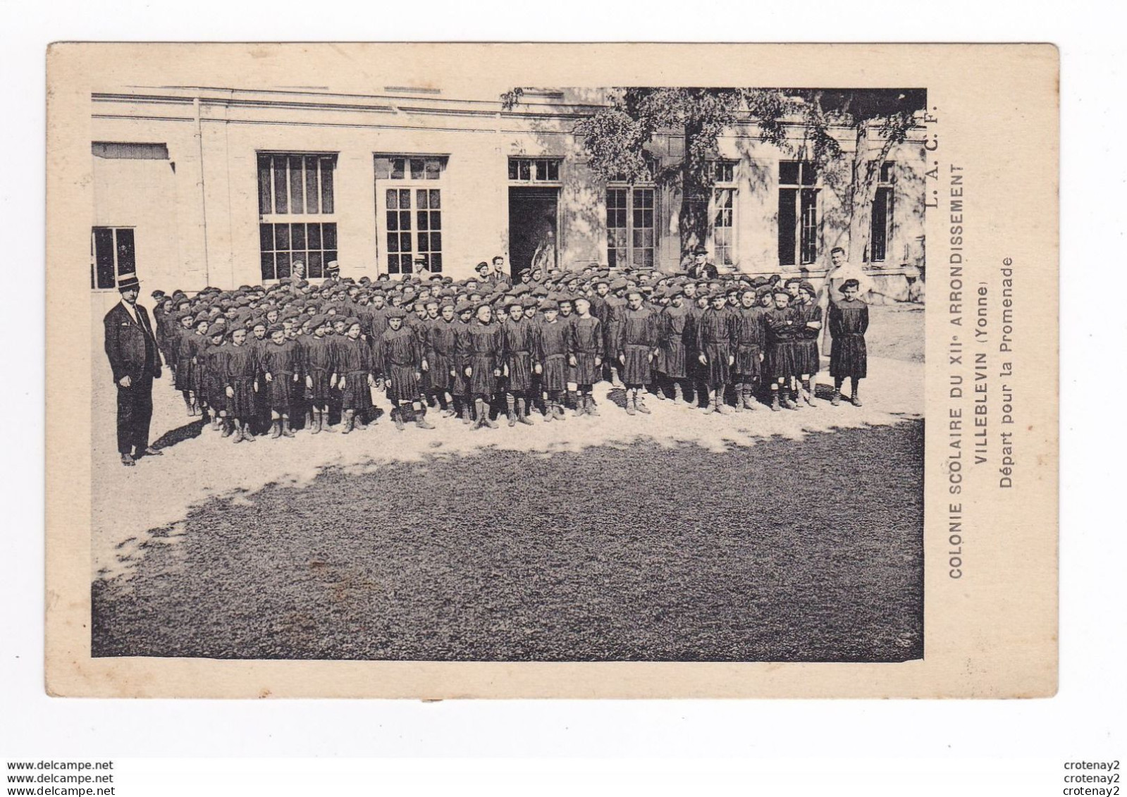 89 VILLEBLEVIN Colonie Scolaire Du XIIème Arrondissement De Paris VOIR DOS Envoyée Par Louis Malparty à Ses Parents - Villeblevin