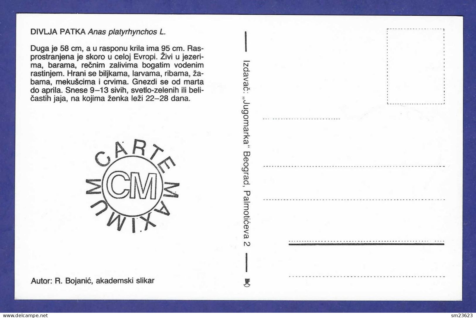 Jugoslawien  1989 , Enten - Maximum Card - First Day  Beograd 23.2.1989 - Cartes-maximum