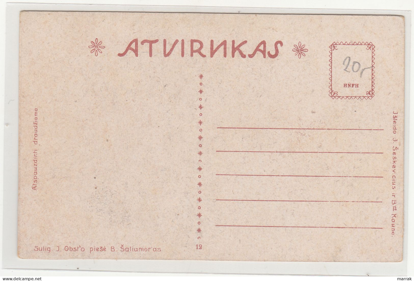 Jurbarkas, Herbas, Apie 1925 M. Atvirukas - Litauen