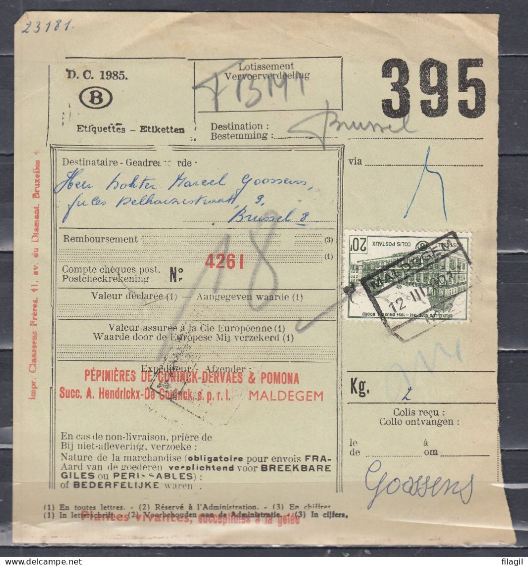 Vrachtbrief Met Stempel MALDEGEM - Documentos & Fragmentos