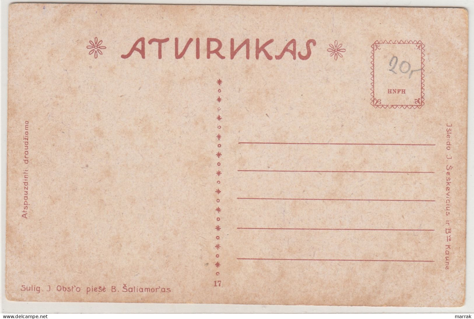 Rietavas, Herbas, Apie 1925 M. Atvirukas - Litauen