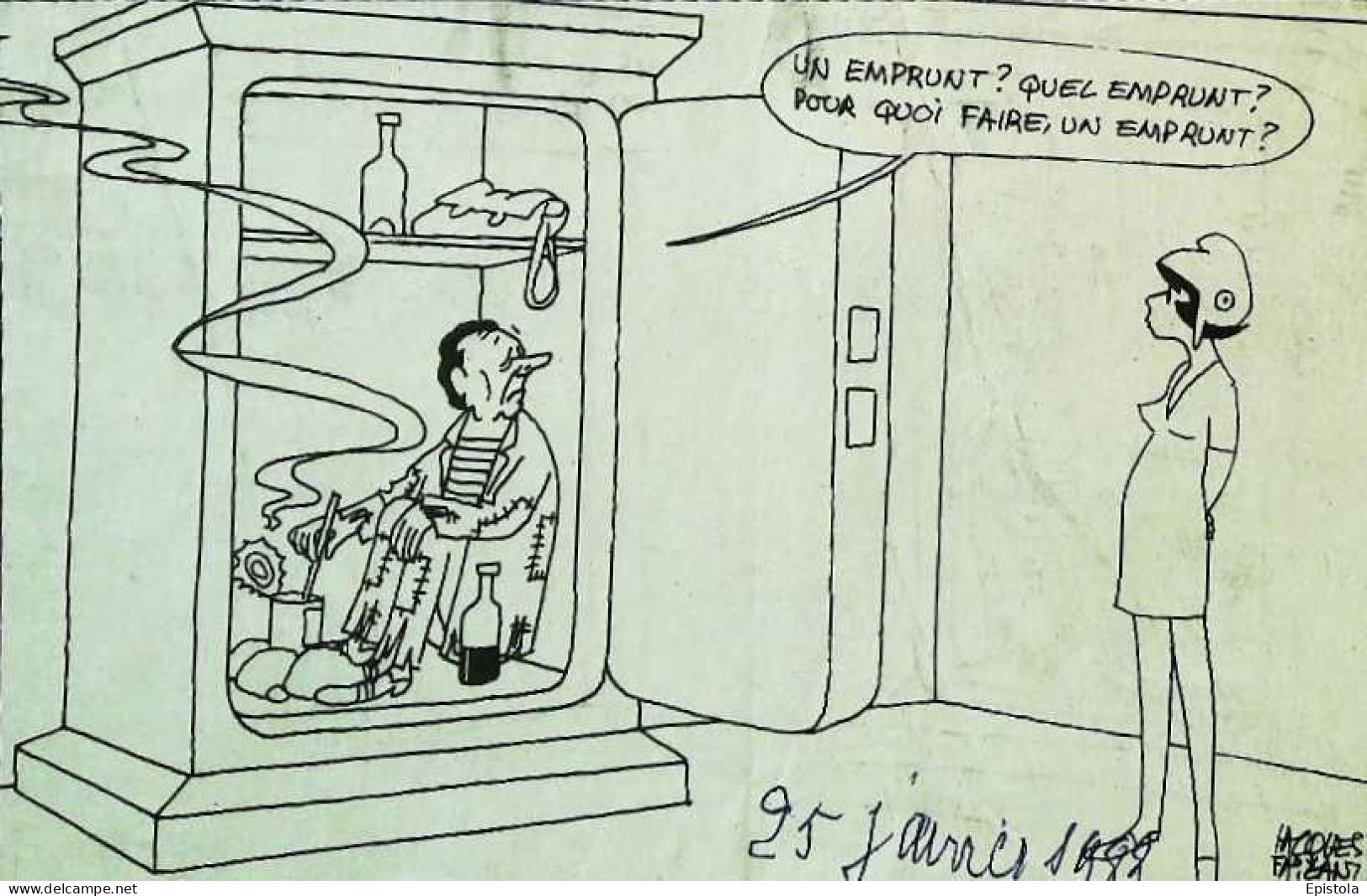 ► Coupure De Presse  Quotidien Le Figaro Jacques Faisant 1983 Delors SDF  Boite Conserve Un Emprunt - 1950 à Nos Jours