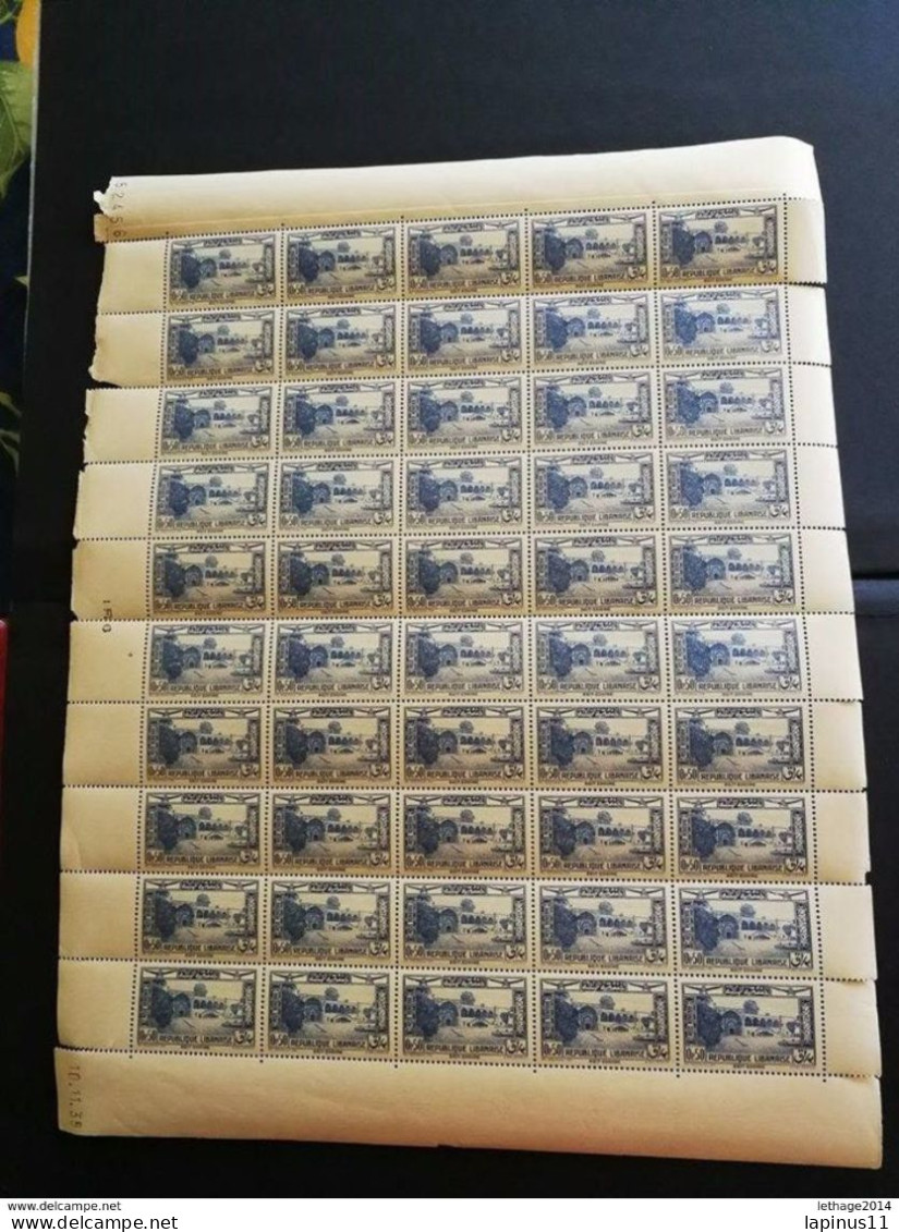 GRAN LIBAN لبنان LEBANON 1937 - 40 PAYSAGES YVERT N. 65 MNH SHEET COMPLETE RARE !! - Lebanon