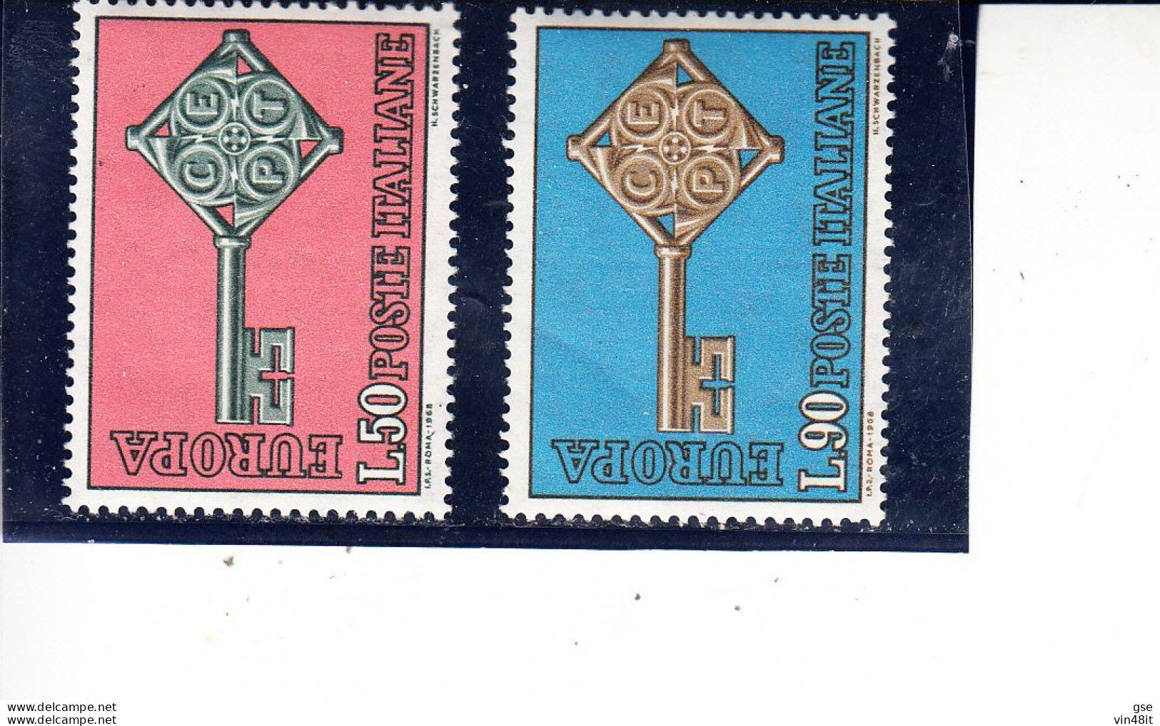 1968 - ITALIA REPUBBLICA -  EUROPA  - SERIE  COMPLETA  - 2 VALORI  -  NUOVO - 1961-70: Mint/hinged