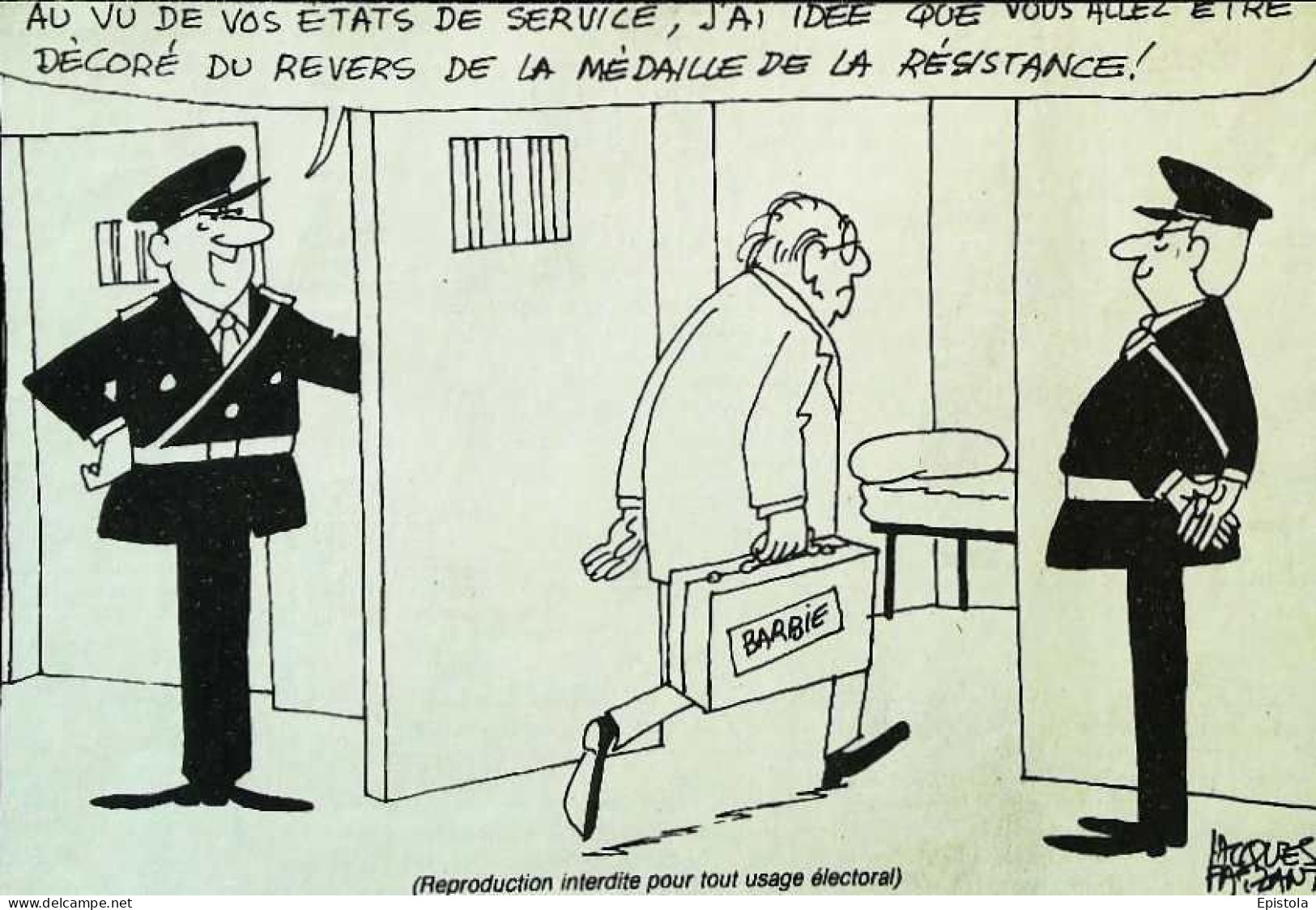 ► Coupure De Presse  Quotidien Le Figaro Jacques Faisant 1983 Policier Policier Barbie - Desde 1950