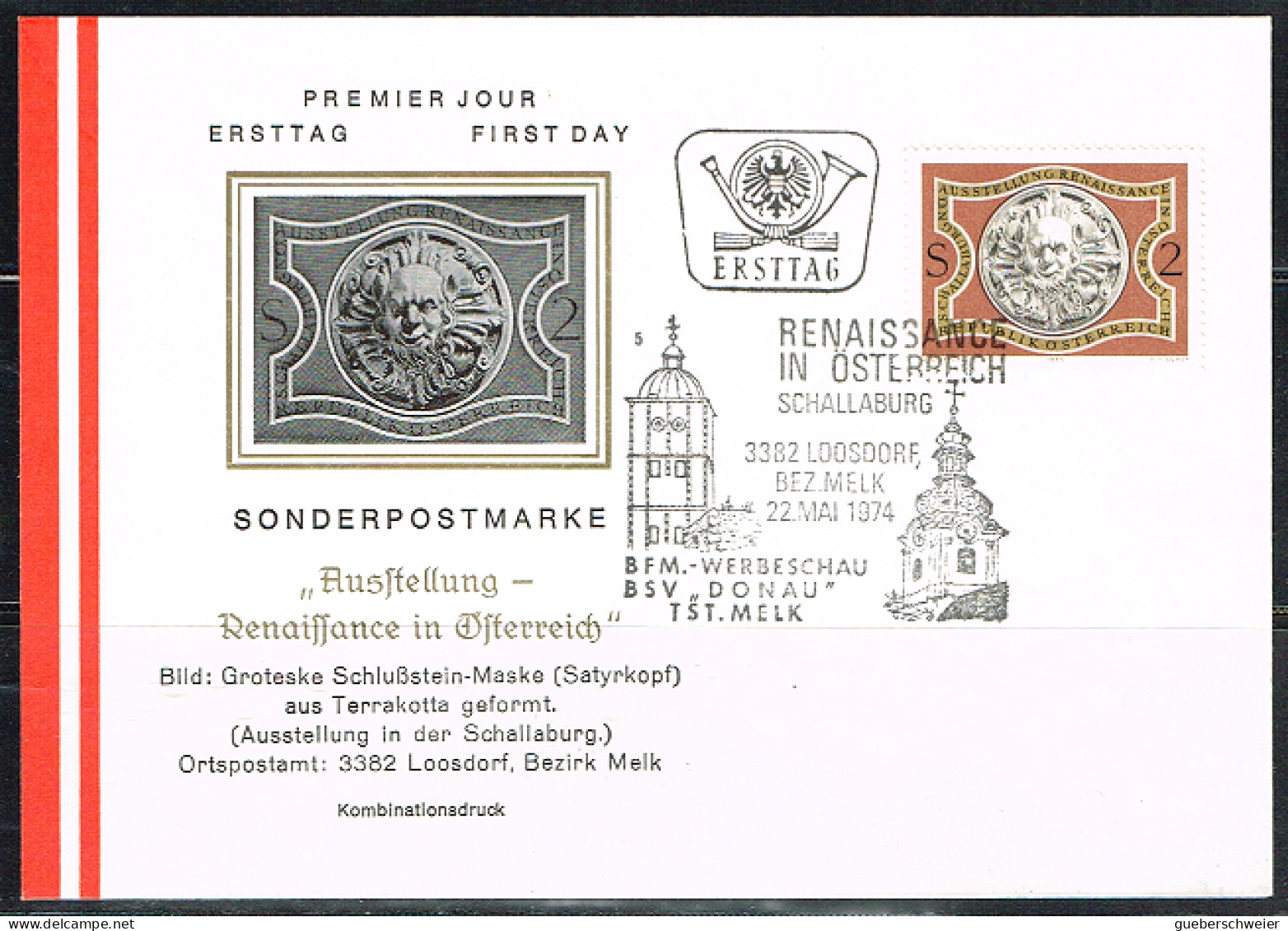 MAS L 4 - AUTRICHE Exposition Renaissance Loosdorf 1974 - FDC