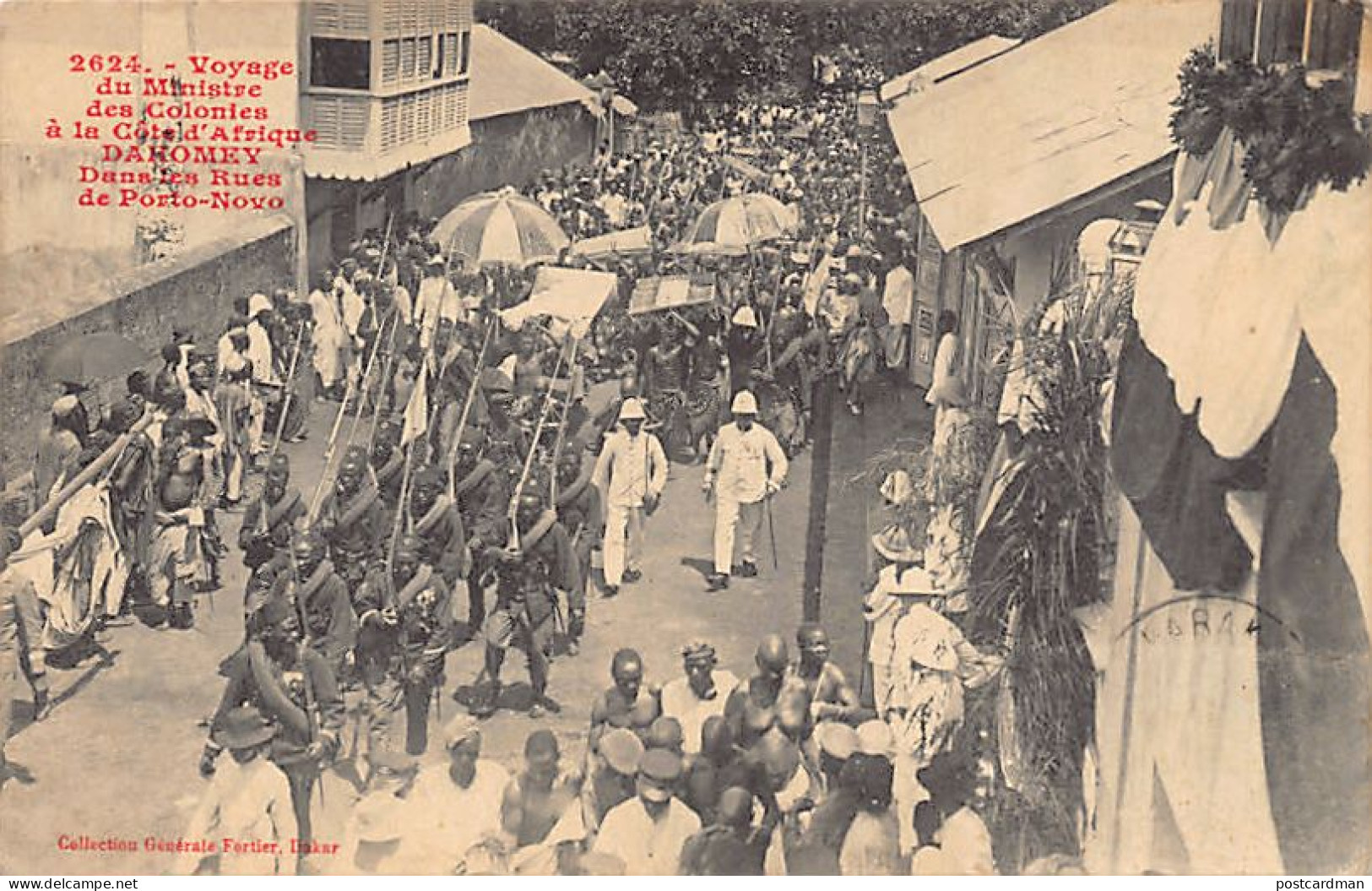 Bénin - Voyage Du Ministre Des Colonies à La Côte D'Afrique - Dans Les Rues De Porto Novo - Ed. Fortier 2624 - Benin