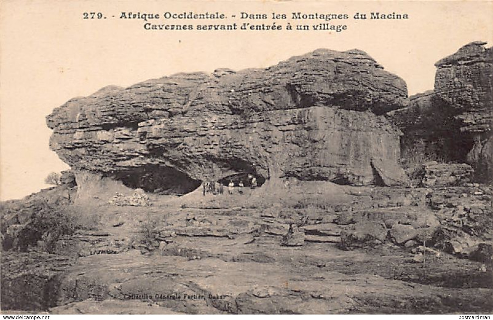Mali - Dans Les Montagnes Du Macina - Cavernes Servant D'entrée à Un Village - Ed. Fortier 279 - Mali