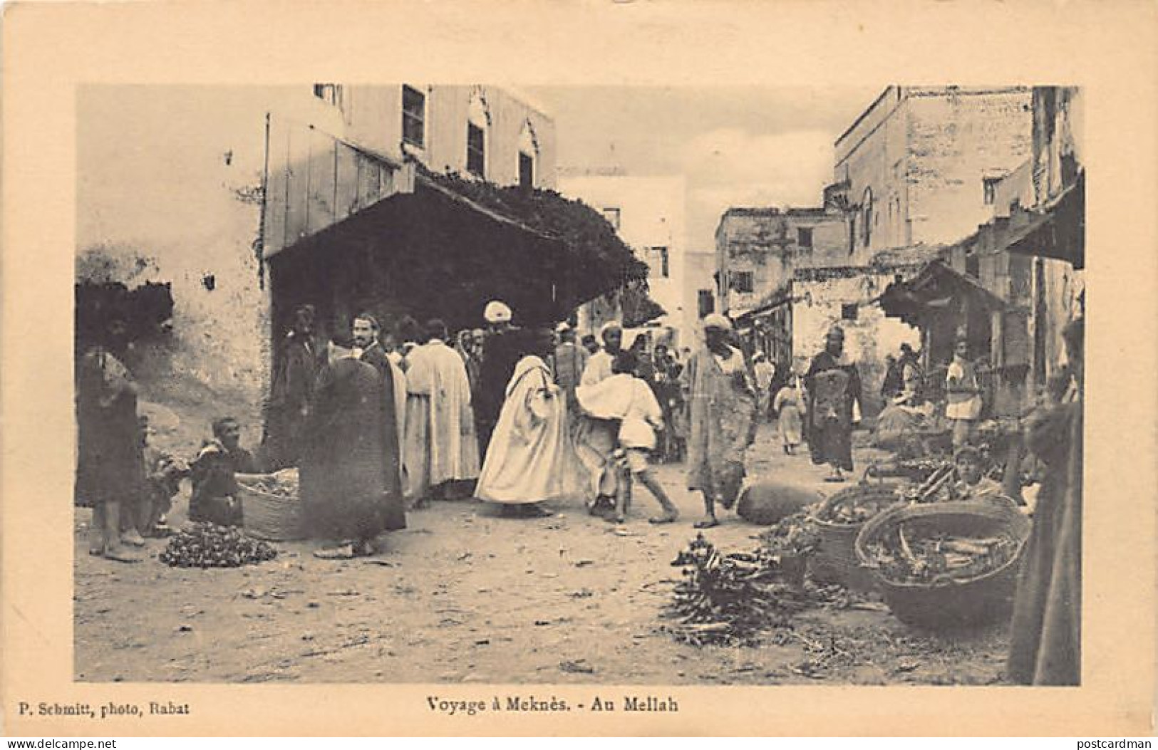 JUDAICA - Maroc - MEKNES - Le Mellah, Quartier Juif - - Morocco - MEKNES - The Mellah, Jewish Quarter - Ed. P. Schmitt  - Judaisme
