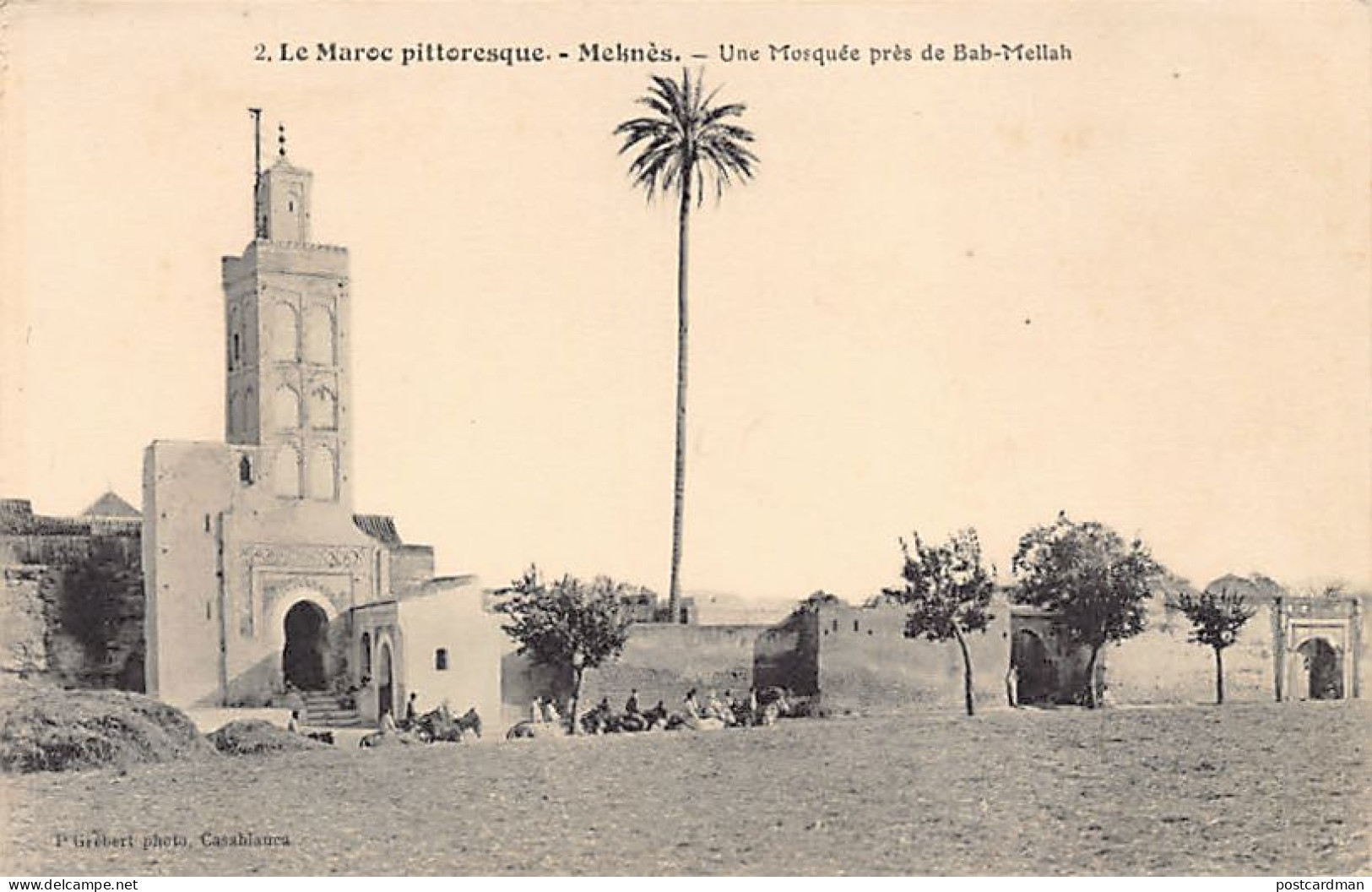 Judaica - Maroc - MEKNÈS - Une Mosquée Près De Bab-Mellah - Porte Du Quartier Juif - Ed. P. Grébert 2 - Judaisme