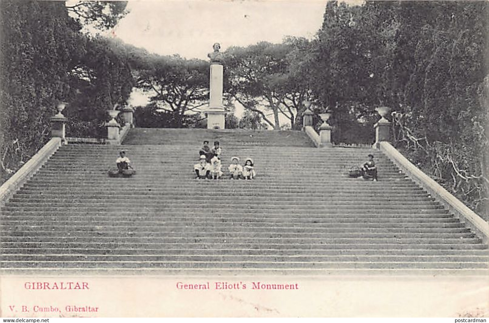 Gibraltar - General Eliott's Monument - Publ. V. B. Cumbo  - Gibraltar