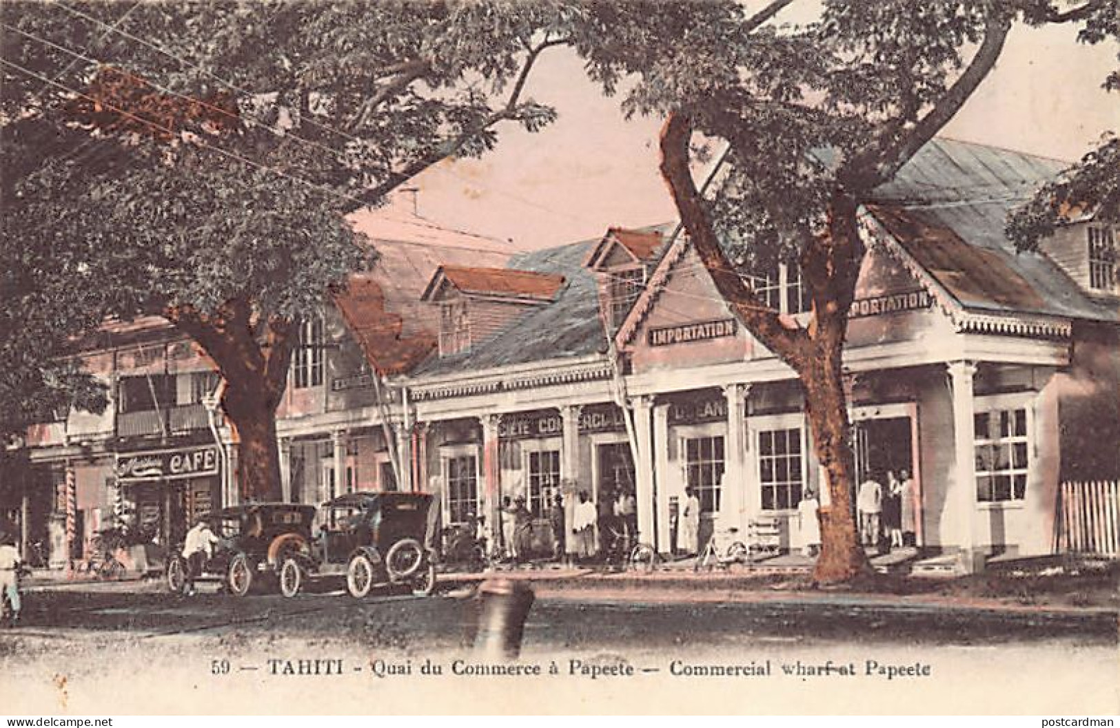 TAHITI - Quai Du Commerce à Papeete - Magasin Société Commerciale De L'Océanie - Ed. Inconnu 59 - Polynésie Française