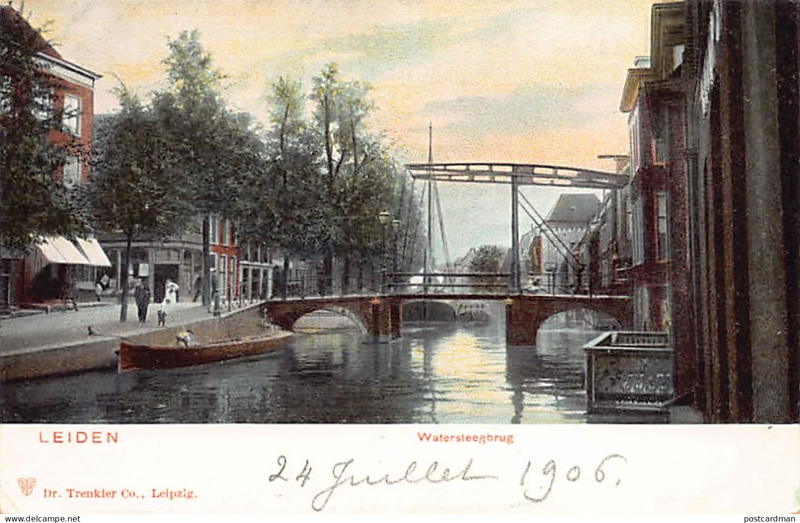 LEIDEN (ZH) Watersteegbrug - Uitg. Dr. Trenkler Co.  - Leiden