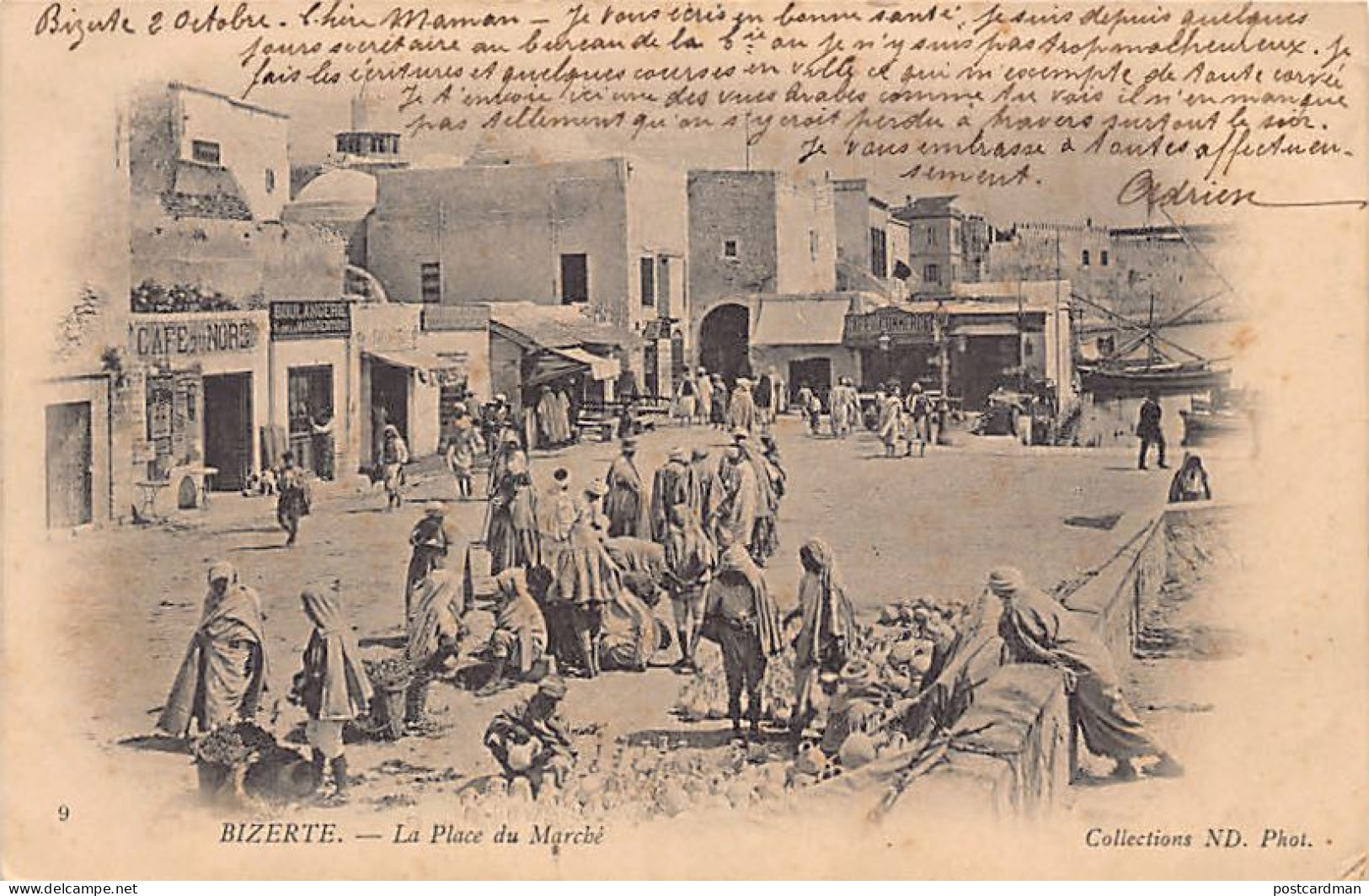 Tunisie - BIZERTE - La Place Du Marché - Ed. Neurdein ND Phot. 9 - Tunisie