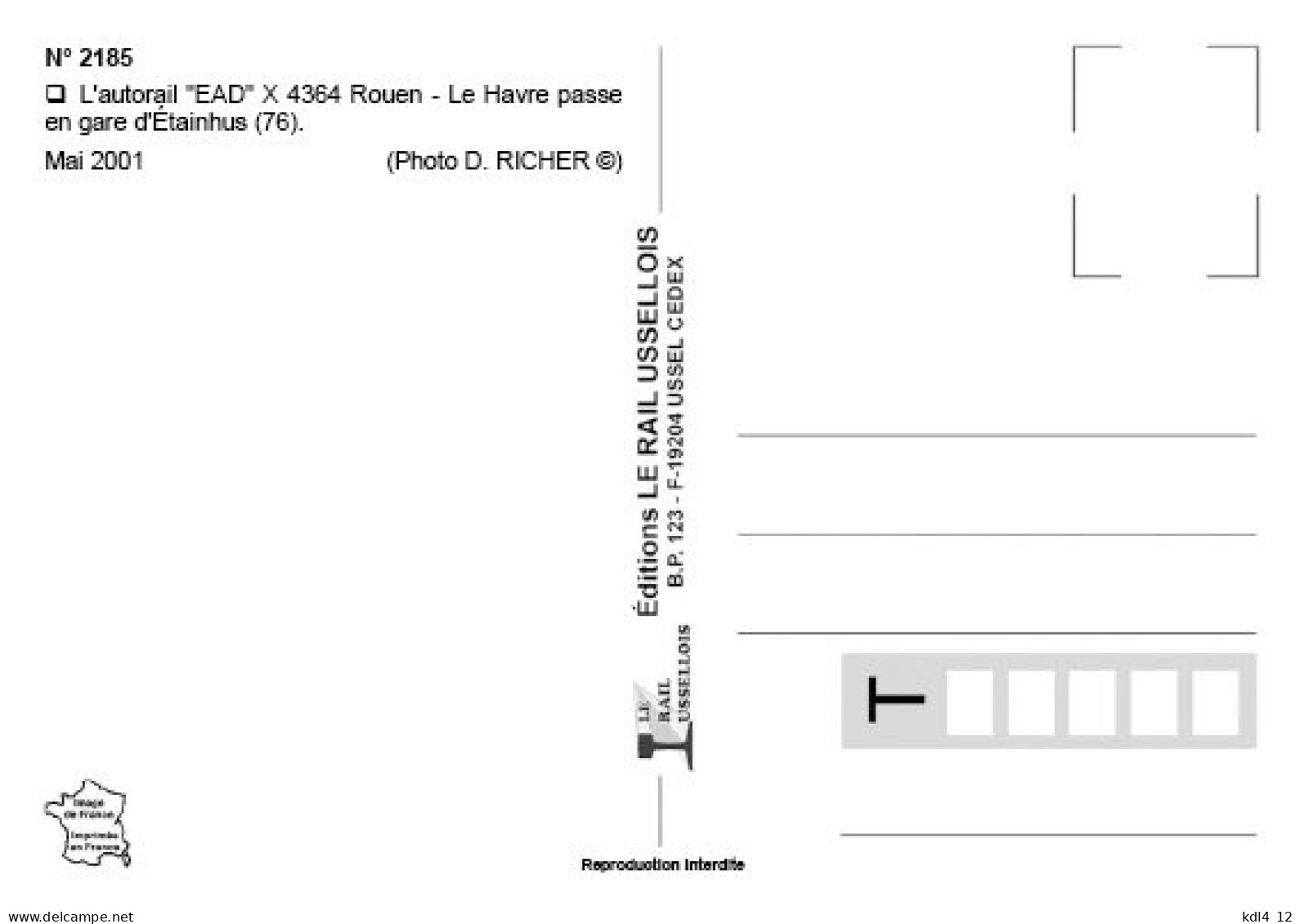 RU 2185 - Autorail Caravelle X 4364 En Gare - ETAINHUS - Seine Maritime - SNCF - Estaciones Con Trenes