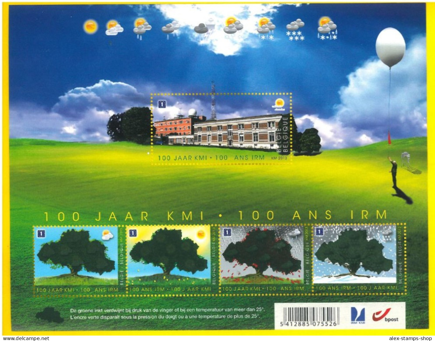 BELGIUM 2013 THE Weather M/S Sheet - Unusual - 2011-2020