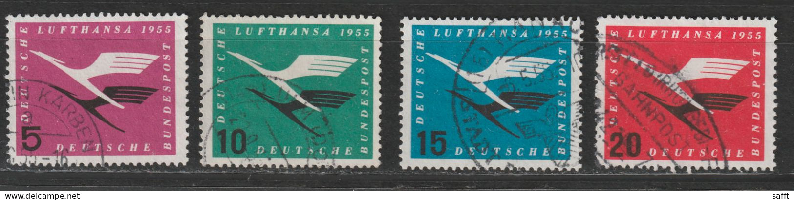 Bund 205/208 Gestempelt - Lufthansa 1955 - Usados