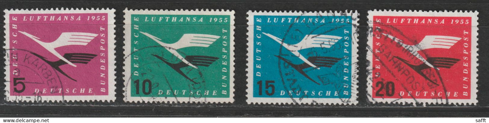 Bund 205/208 Gestempelt - Lufthansa 1955 - Gebruikt