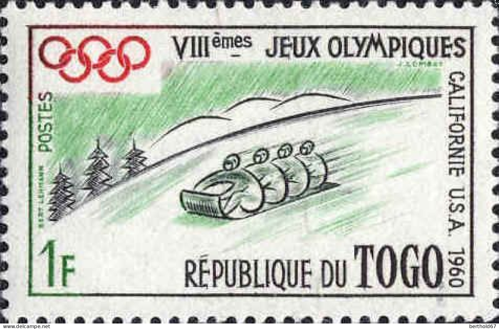 Togo (Rep) Poste N** Yv: 300/302 Jeux Olympiques Squaw-Valley - Togo (1960-...)