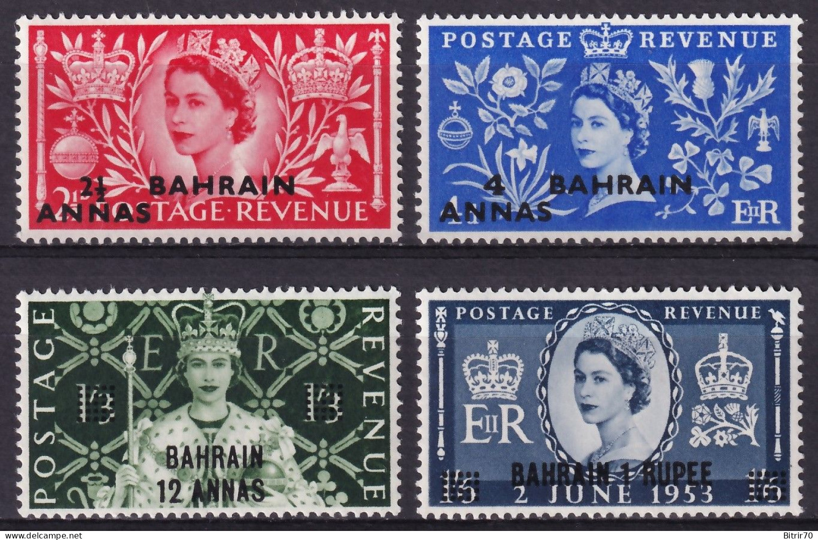 Bahrain. 1953  Y&T. 84 / 87, MNH. - Bahrain (...-1965)