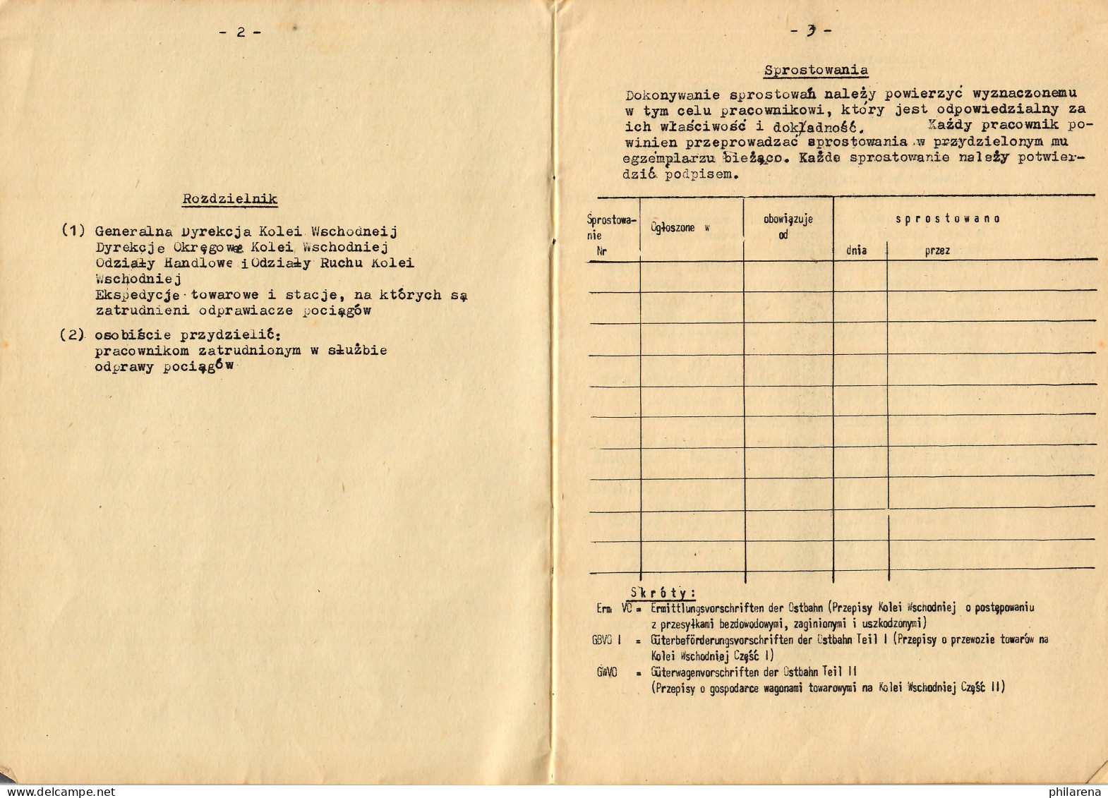 Instrukcja W Sprawie Obowiazkow Odprawiaczy Pociagow W Sluzbie Przewozowej 1943 - Libros Antiguos Y De Colección