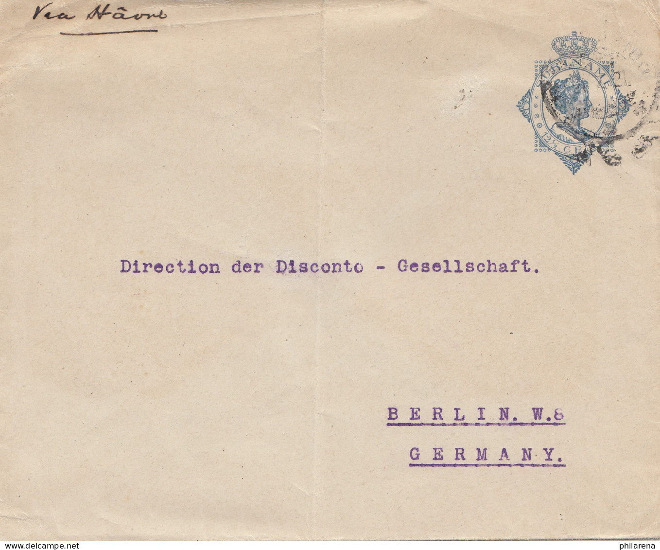 Surinam: Letter U8 To Berlin - Surinam