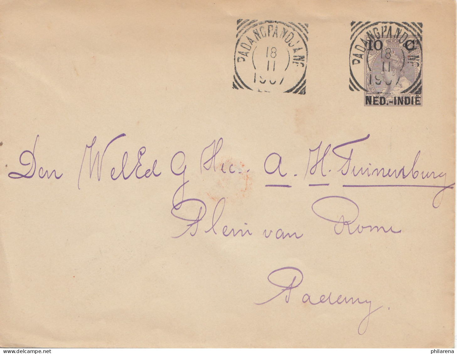 Ned. Indie 1907: Letter Padangpadjang To Padeny - Indonesia