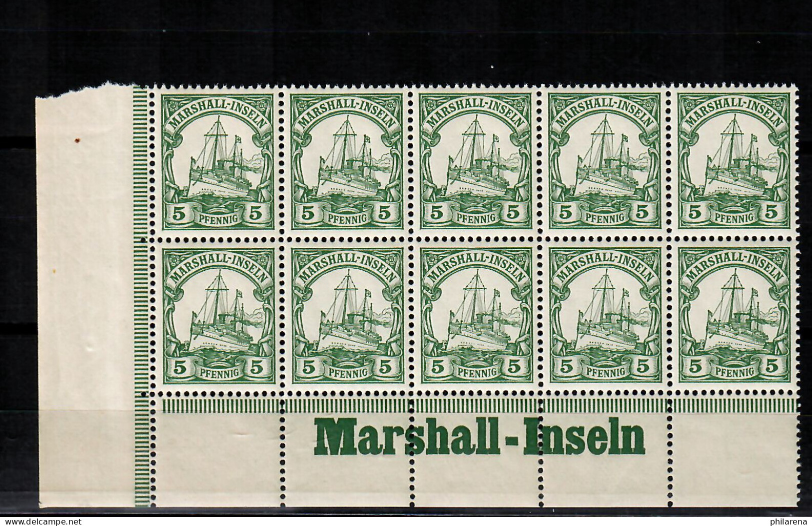 Marschall-Inseln: MiNr. 14, 10er Block Mit Inschrift Eckrand, Postfrisch ** - Marshall