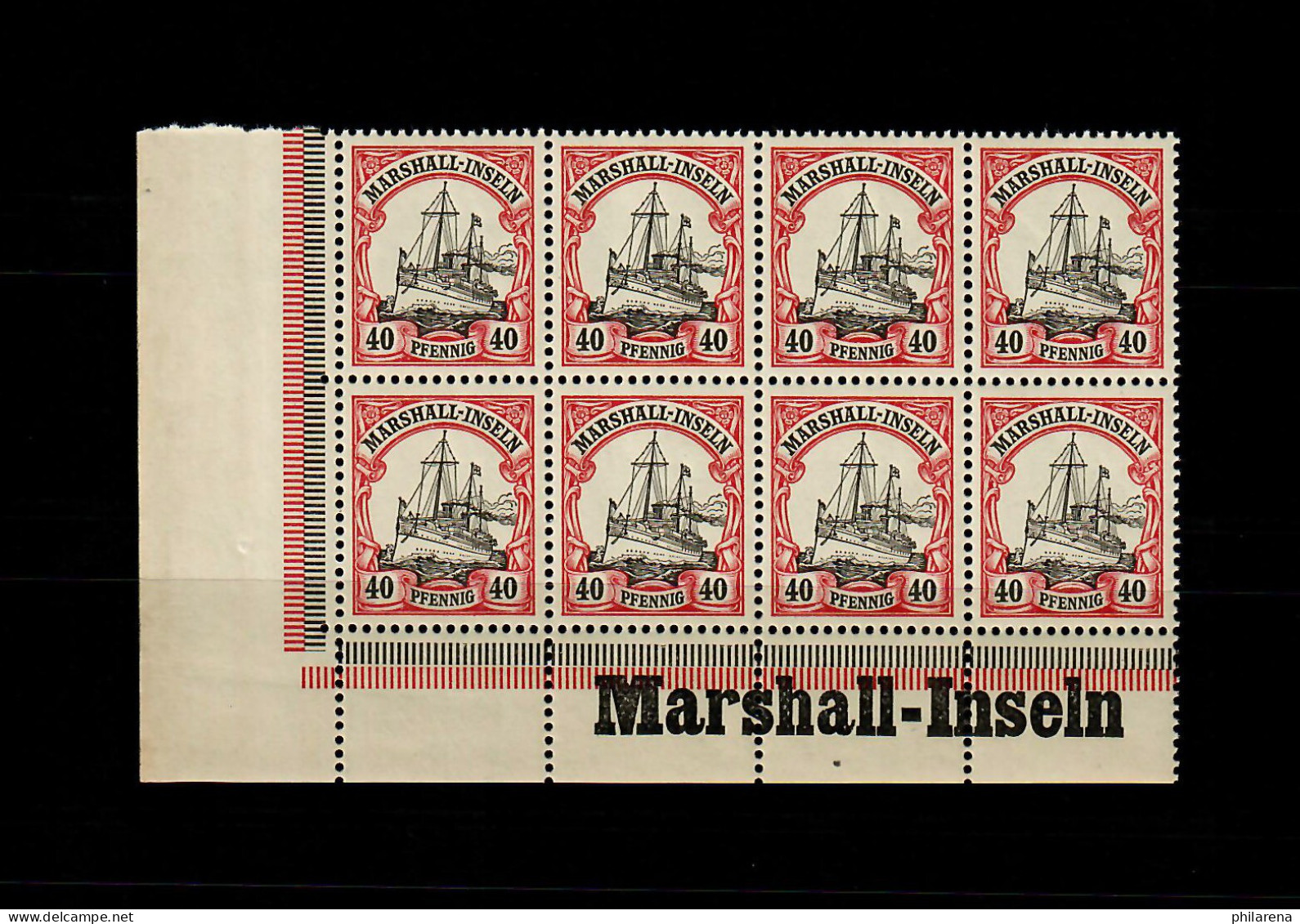Marschall-Inseln: MiNr. 19, 8er Block Links Inschrift Eckrand, Postfrisch ** - Marshall