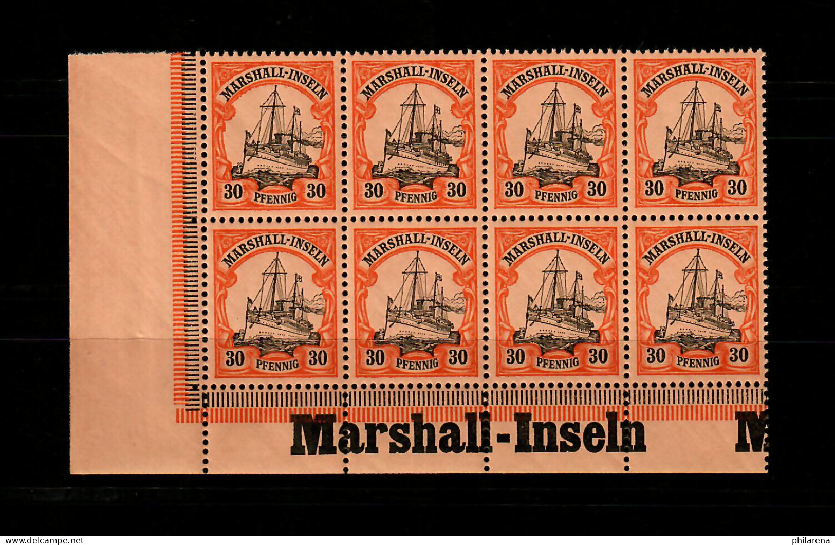 Marschall-Inseln: MiNr. 18, 8er Block Links Inschrift Eckrand, Postfrisch ** - Marshall Islands