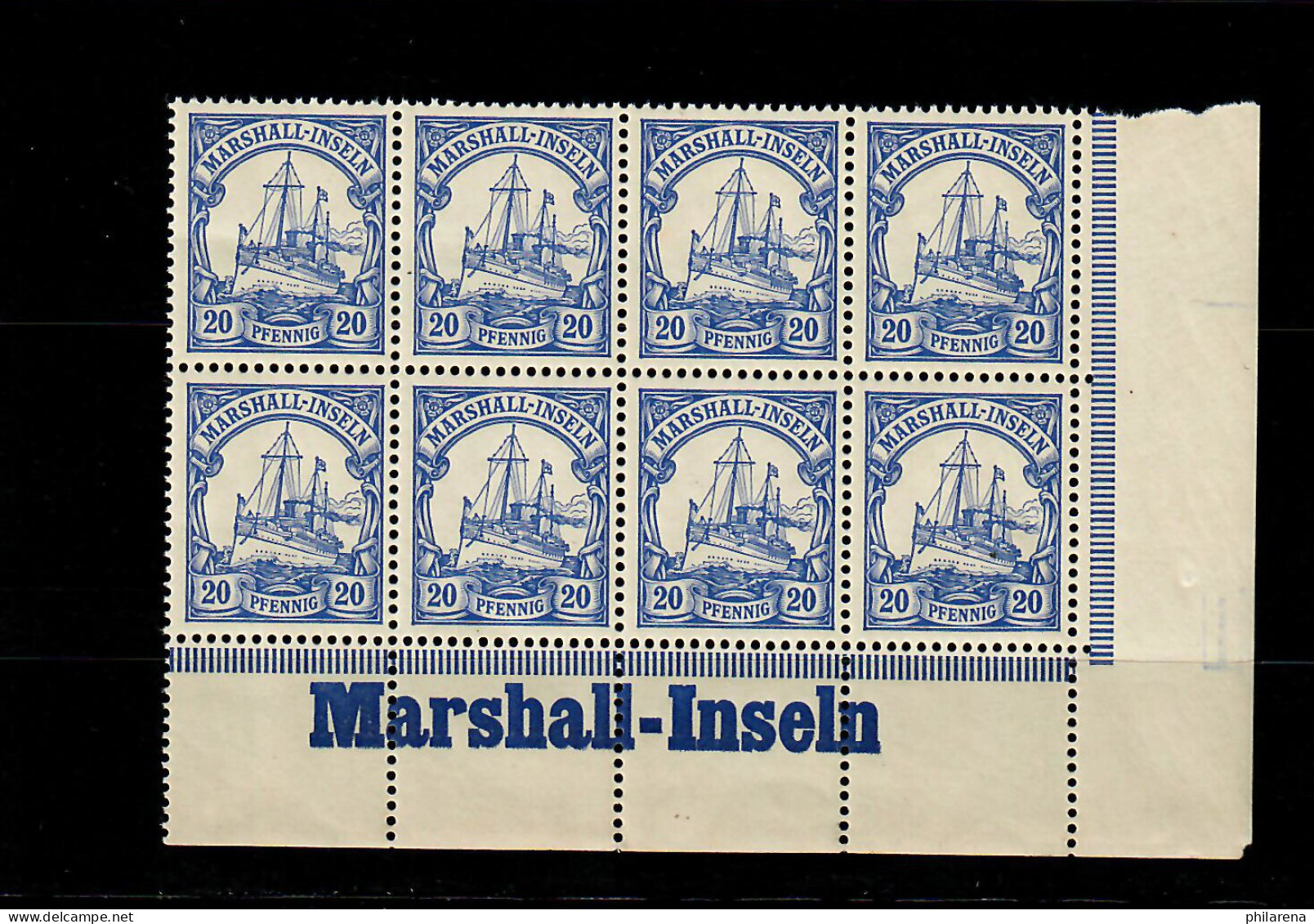 Marschall-Inseln: MiNr. 16, 8er Block Mit Inschrift Vom Eckrand, Postfrisch, ** - Isole Marshall