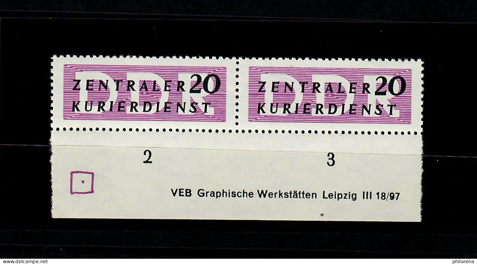 DDR Dienst MiNr. 7 X II, Unterrand Druckvermerk, Postfrisch, ** - Mint