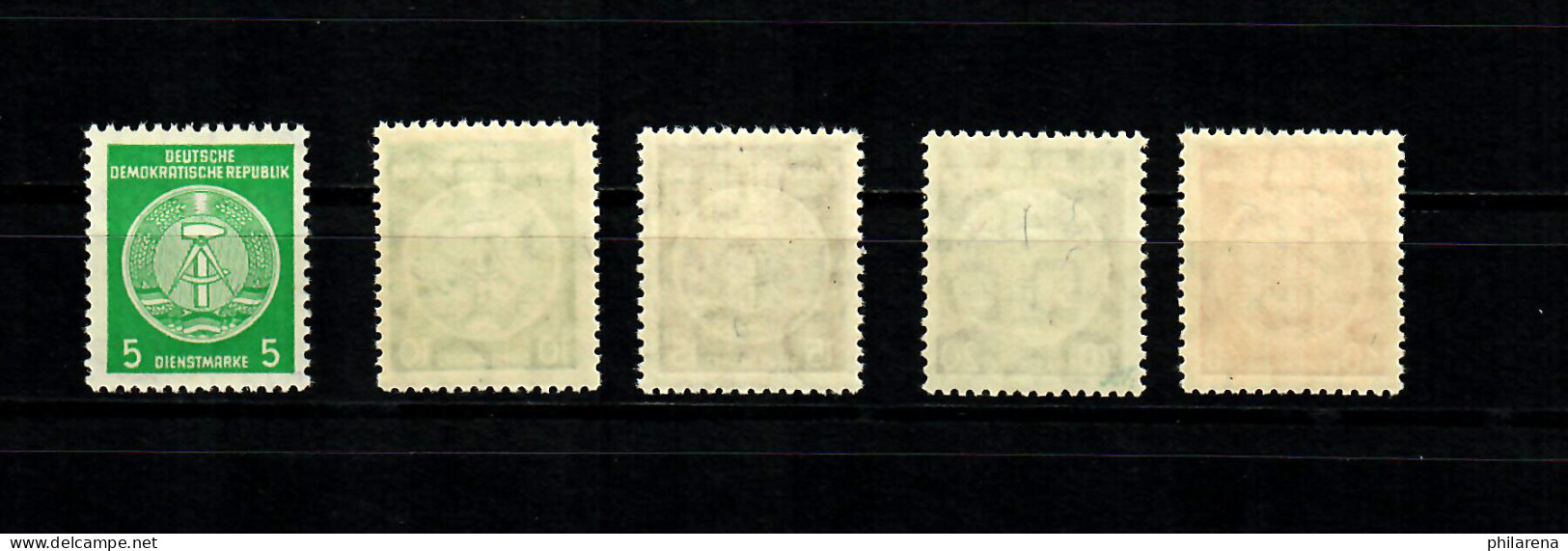 Dienst B: MiNr. 29 YII XI, 30 YII XII, 31 YII XI, 32 YII XI, 33 YI XI BPP Attest - Mint